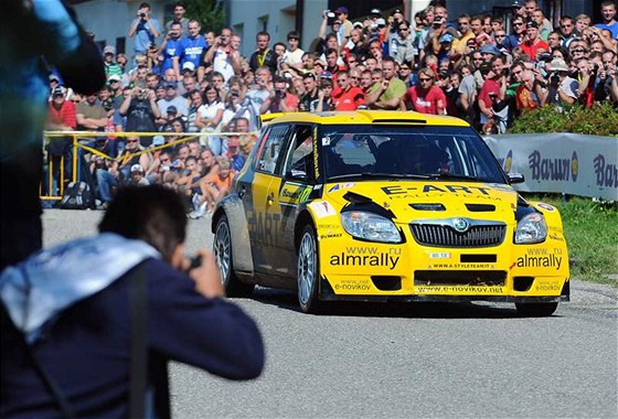 Novikov s vozem koda Fabia na Barum rallye