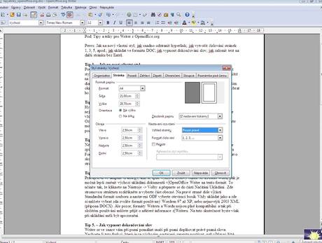 Tipy a triky OpenOffice.org Writer