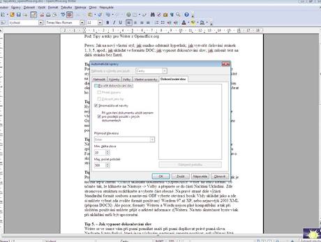 Tipy a triky OpenOffice.org Writer