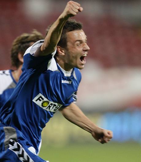 Liberec: Ji�í Li�ka se raduje z vst�eleného gólu do sít� Dinama Bukure��