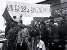 21. srpen 1968 v Brně - protesty před hlavním nádražím