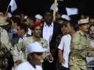 Abdala Basata Alího Muhammada Midrahího vítaly po jeho návratu do Libye davy (21. srpna 2009)
