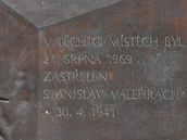 Pamtn deska Stanislava Valehracha na Orl ulici v Brn