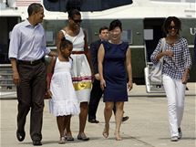 Americk prezident Barack Obama s rodinou na dovolen (23. srpna 2009)
