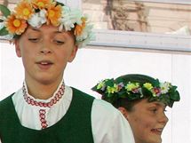 Mezinrodn folklorn festival Brno 2009 Lotysk soubor The Dancing company Trepsiukas.