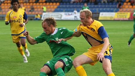 Jihlava - Hluín, domácí Robert Caha (vpravo)