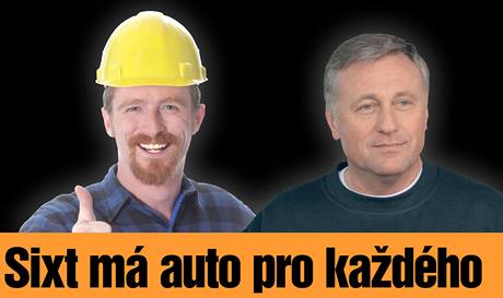 Mirek Topolánek v kampani spole�nosti Sixt 