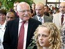 Prezident Václav Klaus zahájil kolní rok na Z v Kravaích. (1. záí 2009)