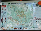 Kle - mapa Blanského lesa u chaty