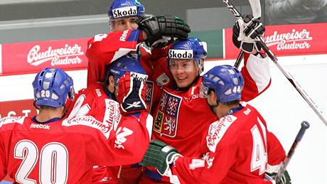 Česko: hokejisté se radují z gólu