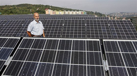 Solární panely na stee brnnské koly