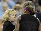 Serena Williamsová v debat s rozhodími