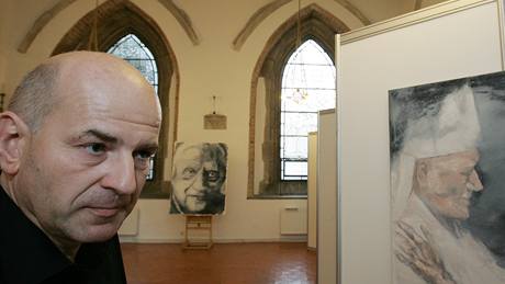 Pavel Staek vystavuje v Brn portréty Benedikta XVI.