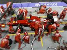 Velká cena Singapuru: Kimi Räikkönen na zastávce v boxech