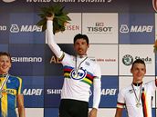 Mistr svta Fabian Cancellara v duhovm trikotu