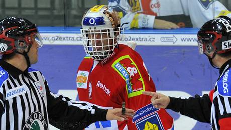 Dominik Haek v utkání se Slavií.