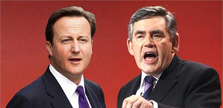 David Cameron a Gordon Brown