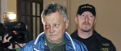 Brnnský mstský soud vzal 8. íjna do vazby tiasedmdesátiletého mue stíhaného za nedlní brutální útok ve Stelicích. (8. íjna 2009)