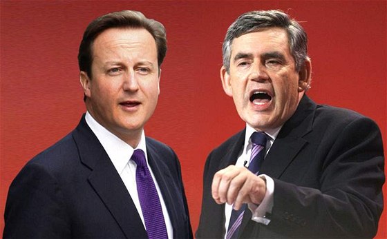 David Cameron a Gordon Brown