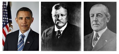 Amerit prezidenti, kte v adu dostali Nobelovu cenu mru: Barack Obama (2009), Theodore Roosevelt (1906) a Woodrow Wilson (1919)