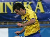 Teplice - Liberec: Aidin Mahmutovi (nahoe) a Zbynk Hauzr