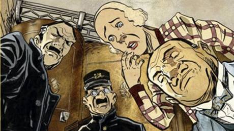 Agatha Christie: Záhada Modrého vlaku (obálka komiksu)