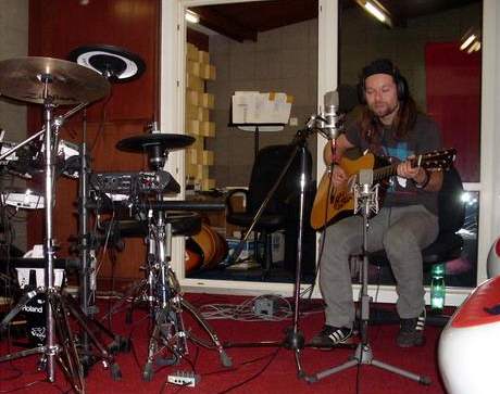 Richard Krajo ve studiu pi nahrávání nového CD Jevit