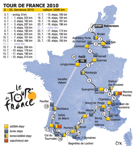 Trasa Tour de France 2009
