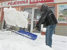 První sníh v Peci pod Snkou (14. 10. 2009)