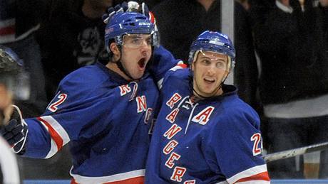 New York Rangers - Ale Kotalík (vlevo) a Ryan Callahan