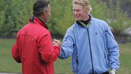 Grand FInale Czech PGA Tour 2009, Kaskda - Joaquin Navarro (vlevo) a Marek Nov, 3. kolo.