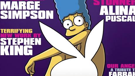 Marge Simpsonová na obálce asopisu Playboy 