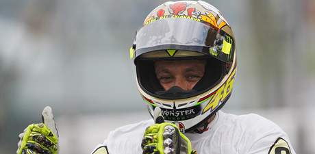 Takhto slavil Valentino Rossi svj devátý titul mistra svta na okruzích.