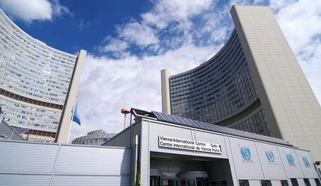 Vídeské sídlo OSN, které se pro Tima Hamptona stalo osudným.