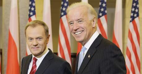 Americký viceprezident Joe Biden jedná ve Varav s polským premiérem Donaldem Tuskem (21. 10. 2009)