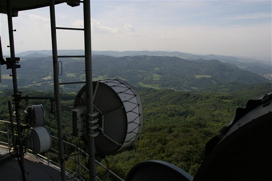 Pohled z vysílače na Bukové hoře