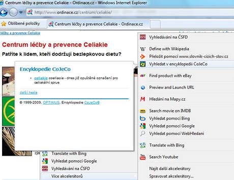 Akcelerátory pro Internet Explorer 8 urychlí vaše surfování - iDNES.cz