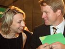 Martin Bursík a Kateina Jacques na sjezdu zelených