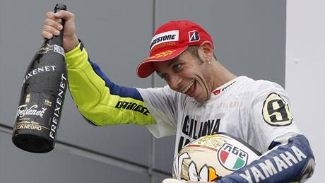Valentino Rossi , oslava devátého titulu