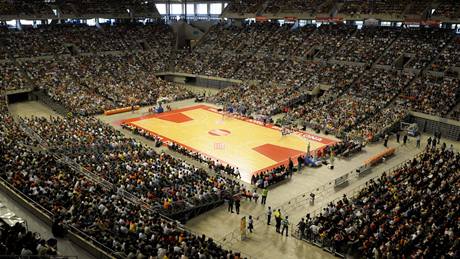 Hala Palau Sant Jordi v Barcelon, místo finále Davisova poháru 2009 mezi panlskem a eskem