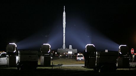 Raketa Ares I-X pipravená na startu