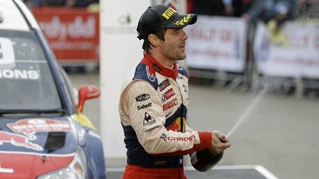 Sebastien Loeb slaví titul mistra svta 2009