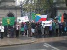 Demonstrace na podporu eského prezidenta, Dublin, 25. íjna 2009