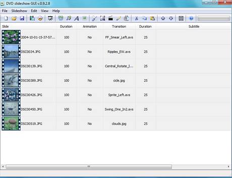 DVD slideshow GUI