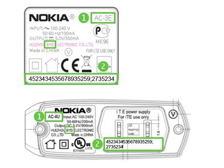 Vadné nabíjeky Nokia