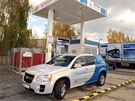 Opel HydroGen4 u první vodíkové pumpy v esku