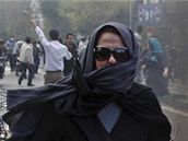 Protest stoupenc opozice v Tehernu (4. listopadu 2009)
