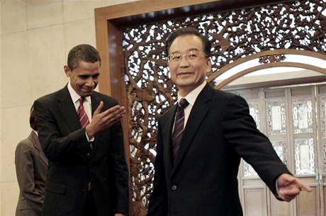 Obama s ínským premiérem Wen ia-paem  (18.11.2009)