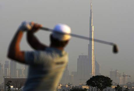 Golf na Jumeirah Golf Estate v Dubaji.