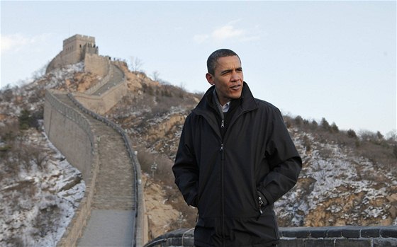 Barack Obama na Velké ínské zdi